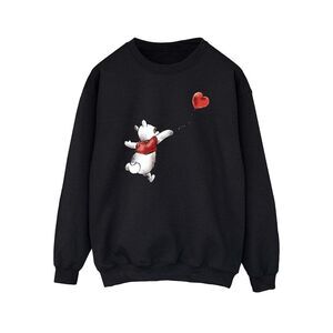 Winnie the Pooh Womens/Ladies Balloon Sweatshirt / Black